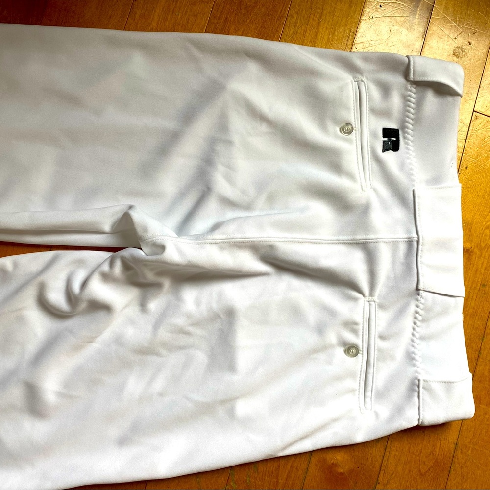 Russell brand white baseball pants, adult Medium